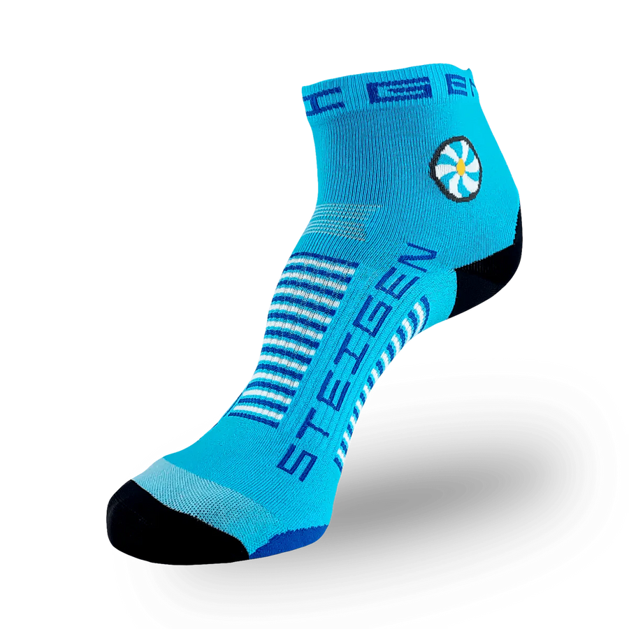 STEIGEN Running Socks Quarter Length - Breezy Blue.