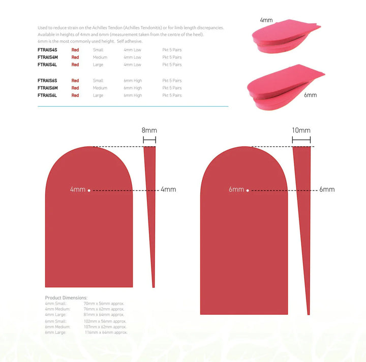 Formthotic Heel Lifts Formthotic Heel Raises 5 x Pairs