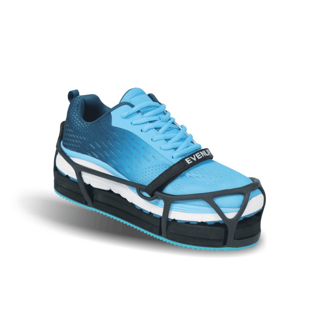 Shoe balancer for walking unevenly in a moon boot