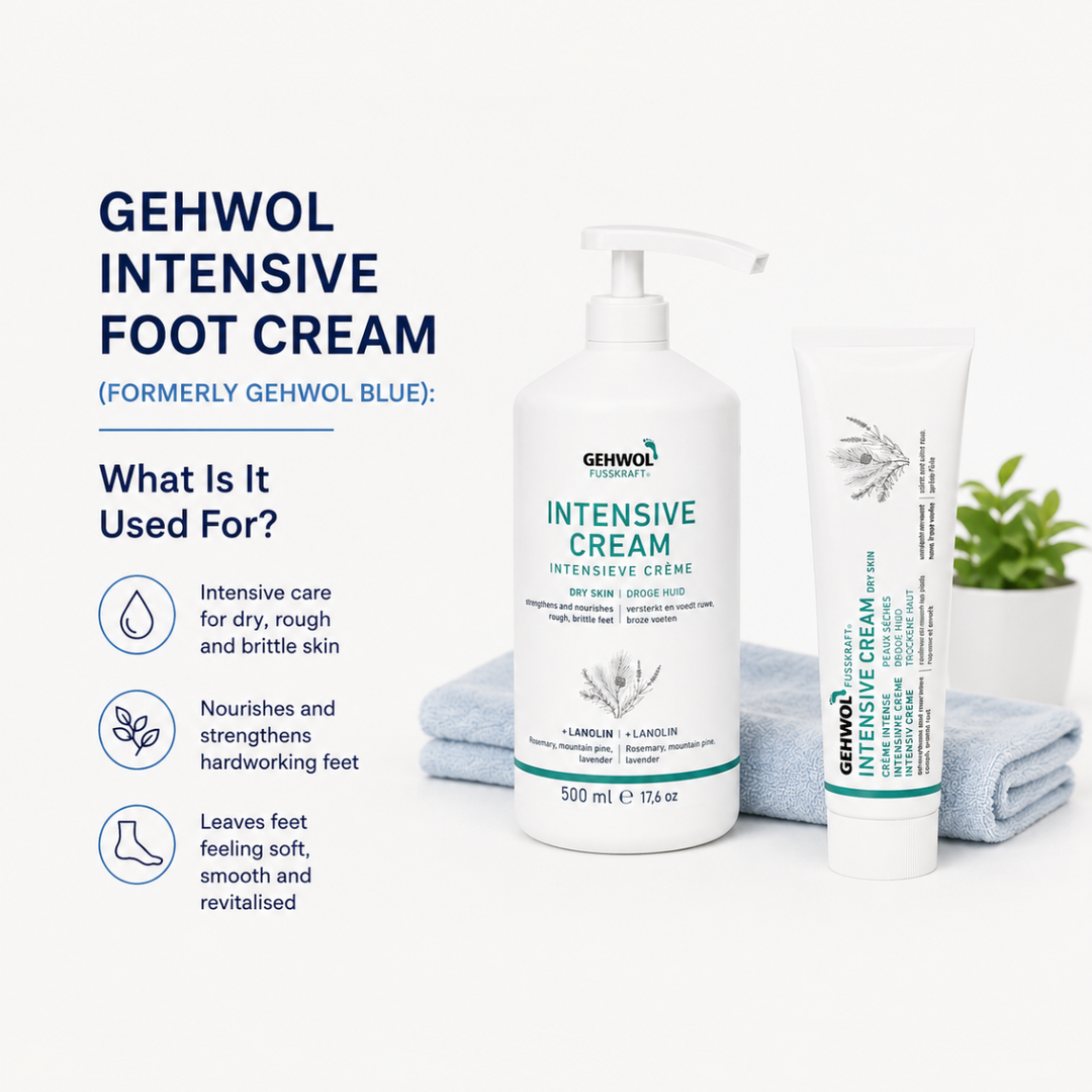 Gehwol Intensive foot cream (formerly gehwol blue) features and benefits
