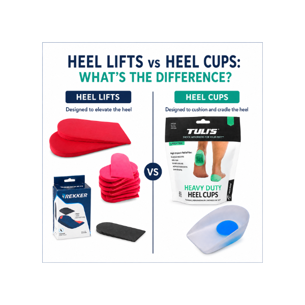 Heel lifts vs heel cups comparison