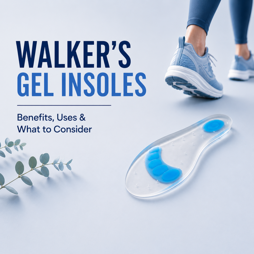 Walker’s full length gel insoles for cushioning and foot comfort