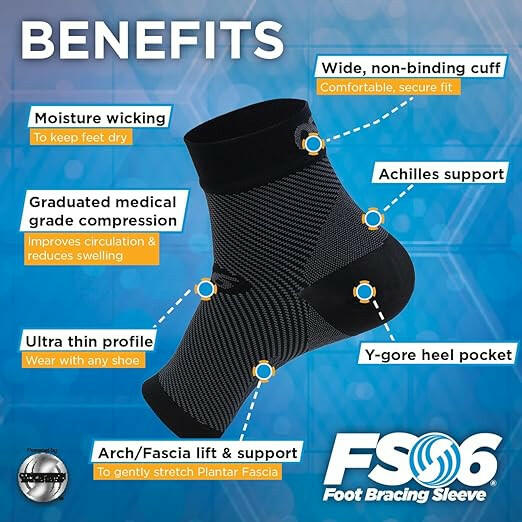 OS1st Orthosleeve FS6  Compression Foot Sleeves Socks - Plantar Fasciitis Relief (Free Shipping) – The Foot Care Shop