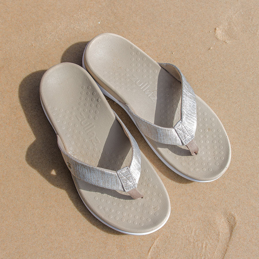 Zullaz Women's Orthotic Thong - Pewter