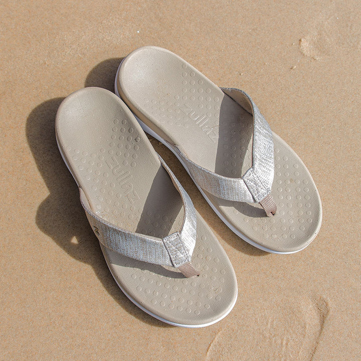 Zullaz Women's Orthotic Thong - Pewter