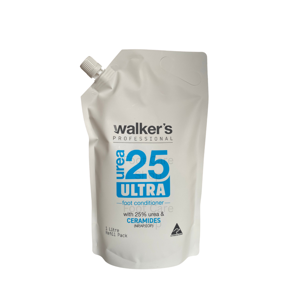 Walkers Urea 25 Foot Cream Heel Conditioner - 1 Litre Refill Pack