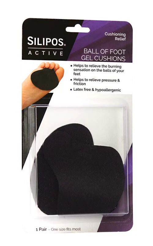 Silipos Ball of Foot Pads Silipos Gel Ball Of Foot Pads - Black