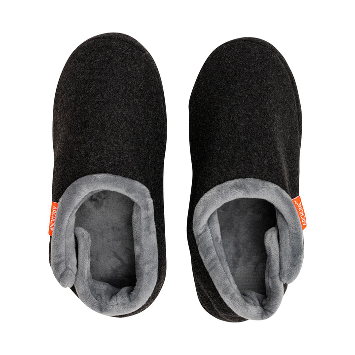 Archline Orthotic Slippers - Charcoal Closed Back