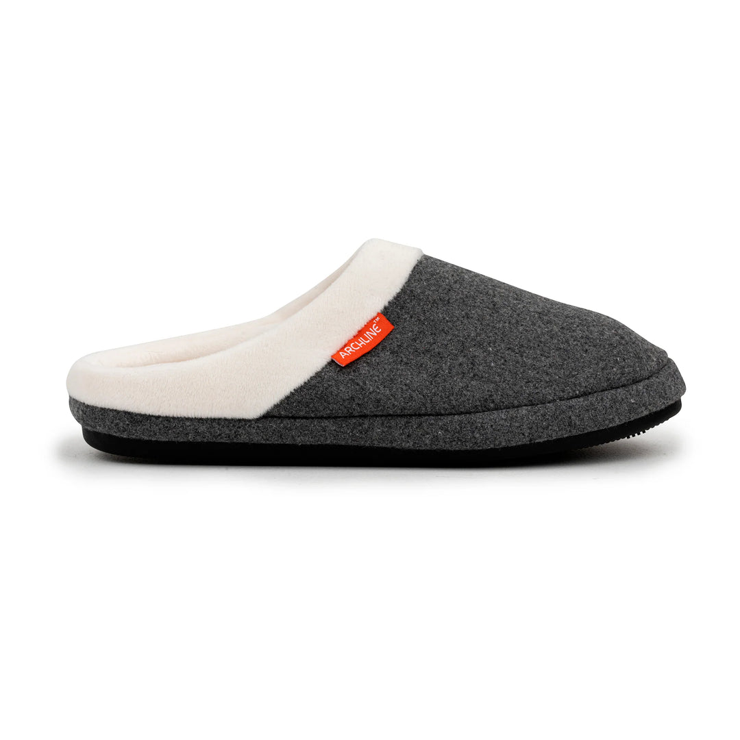 Archline Orthotic Slippers - Grey Marle