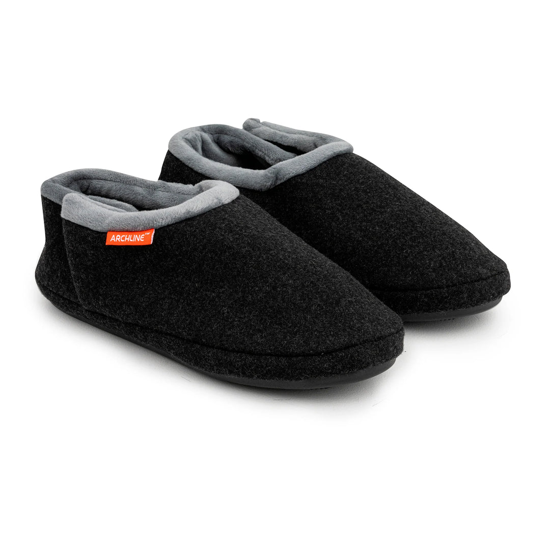Archline Orthotic Slippers - Charcoal Closed Back