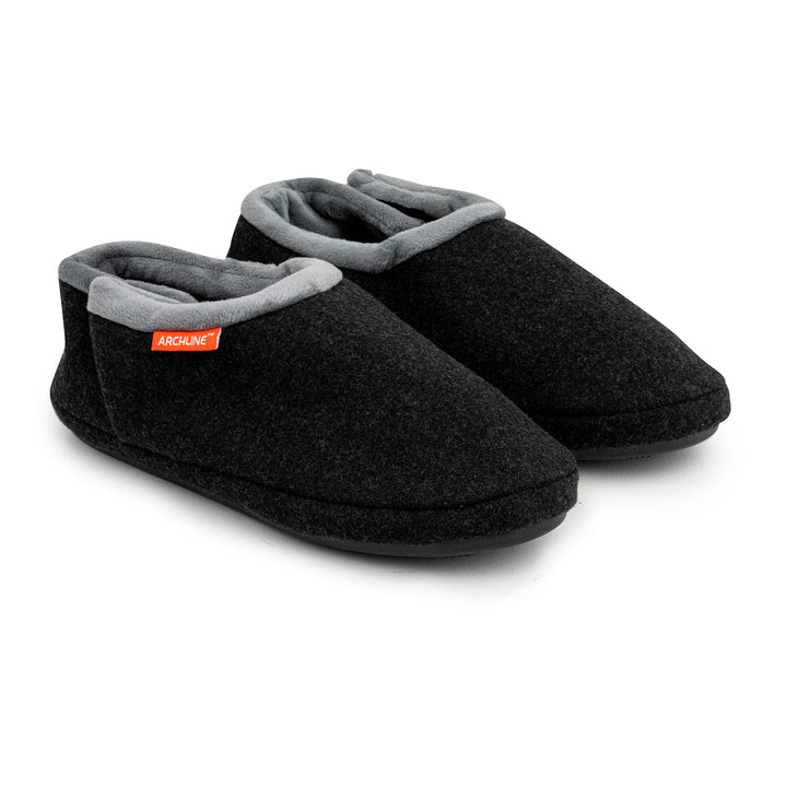 Archline Orthotic Slippers - Charcoal Closed Back