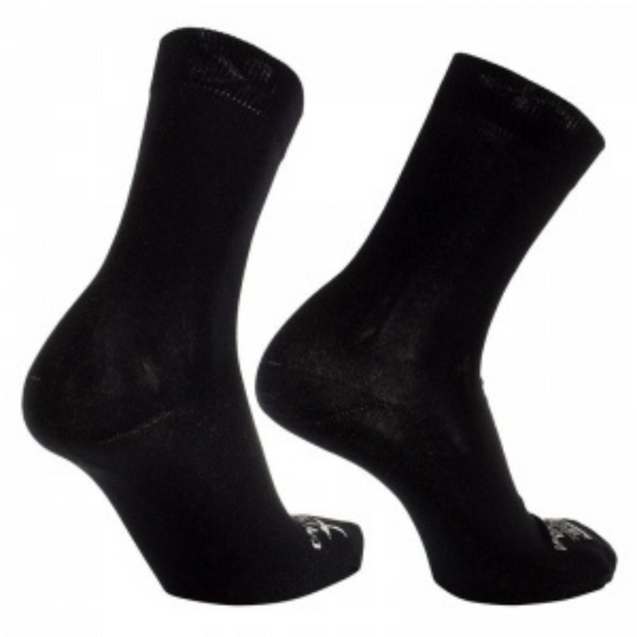 Carnation Silver Socks - Black Crew.