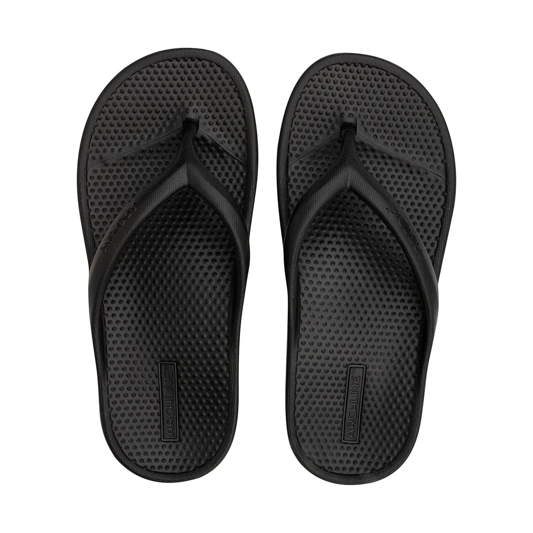 Archline Footwear FL Thongs Archline Rebound Thongs - Black
