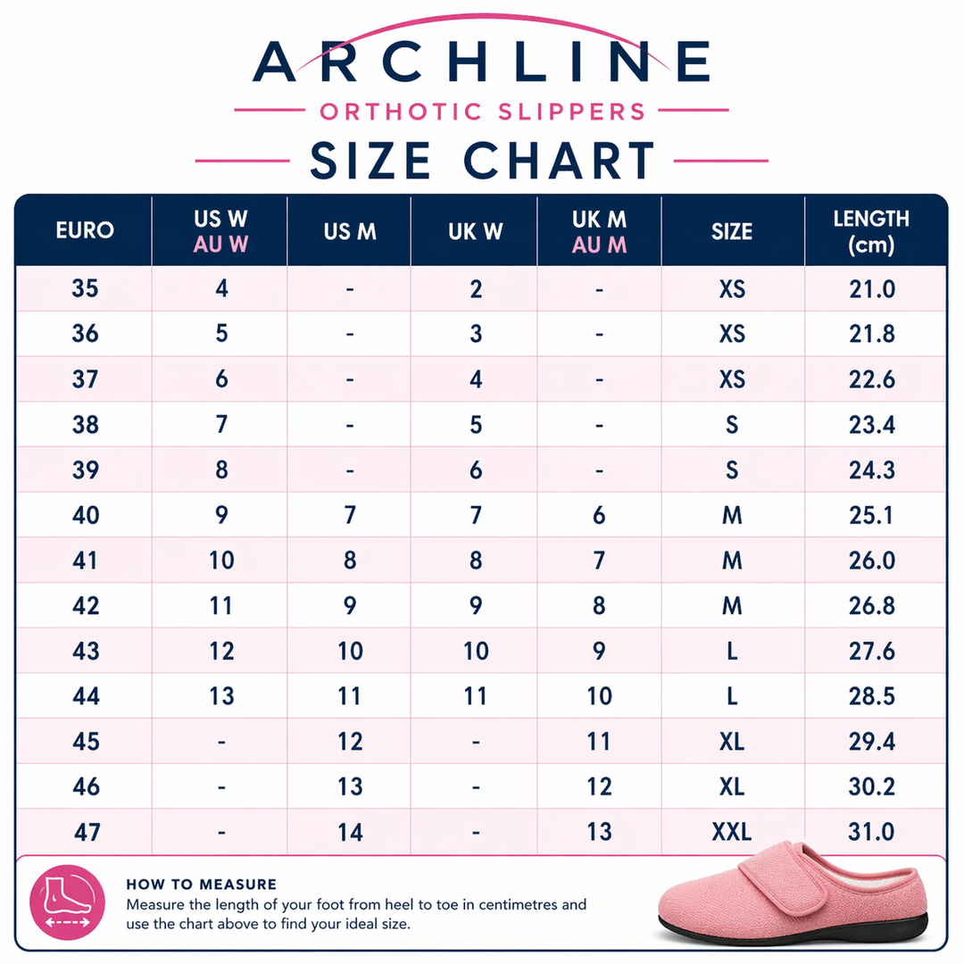 Archline Footwear Slippers Archline Arch Support Slippers Closed Back - Navy Hearts