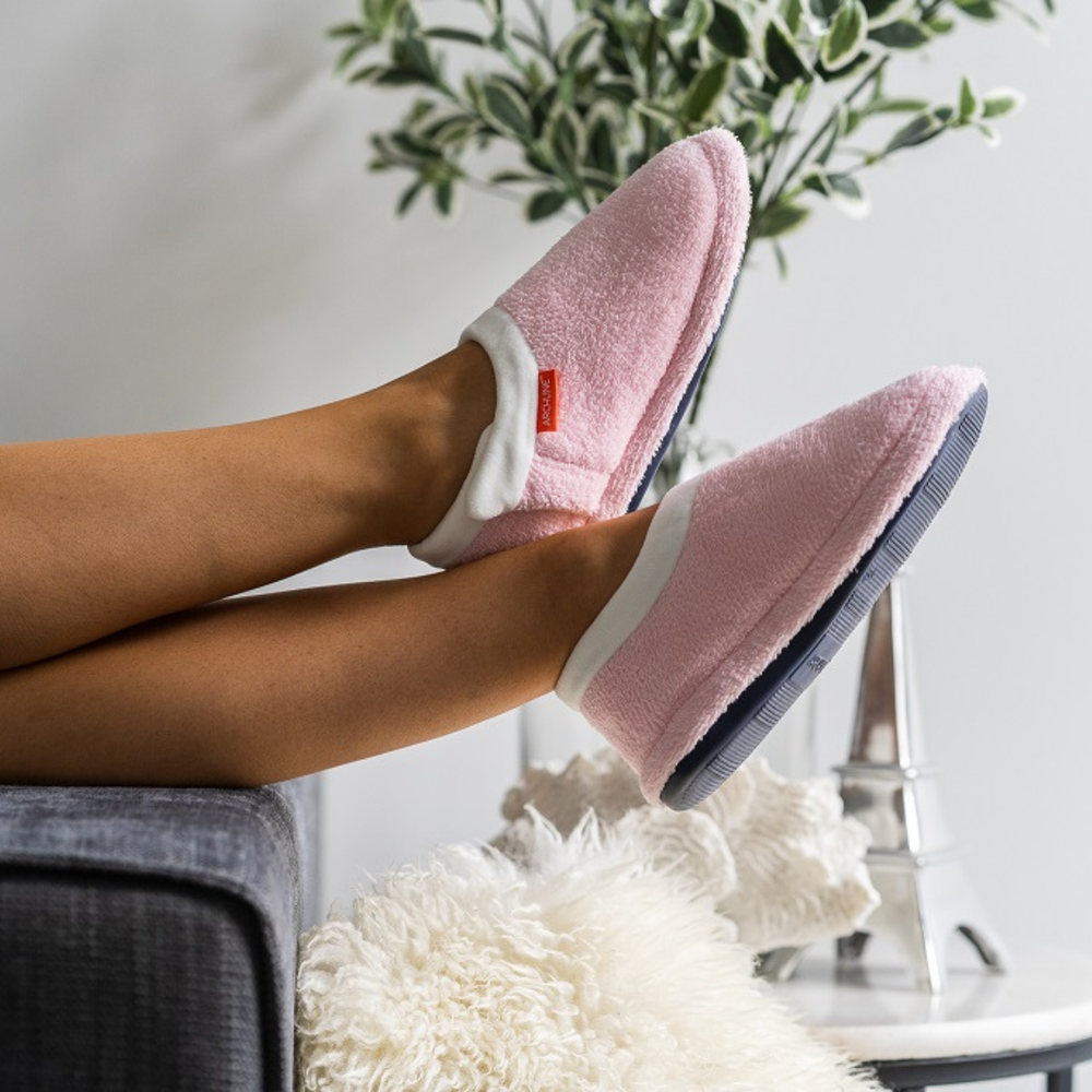 Archline Footwear Slippers Archline Arch Support Slippers Closed Back - Pink