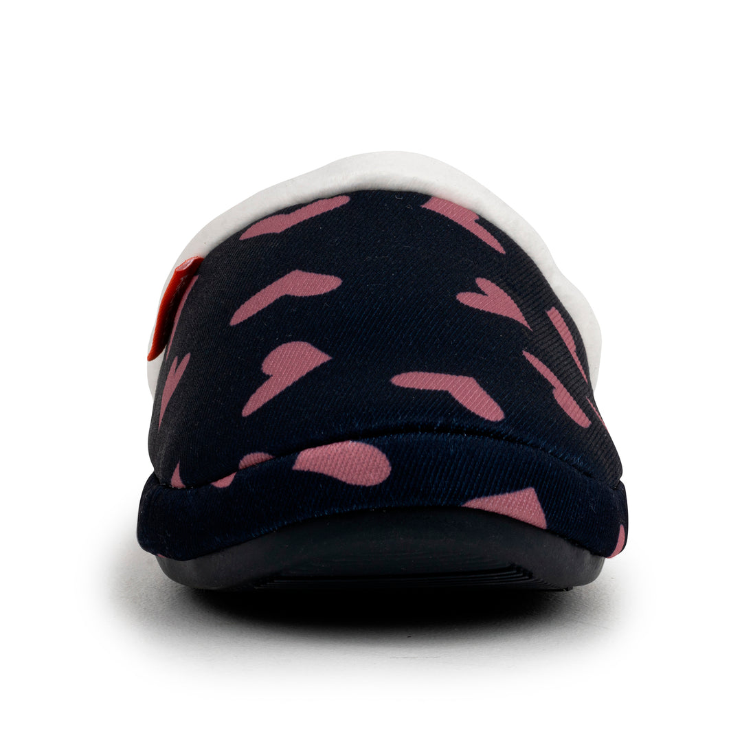 Archline Footwear Slippers Archline Arch Support Slippers Open Back - Navy Hearts