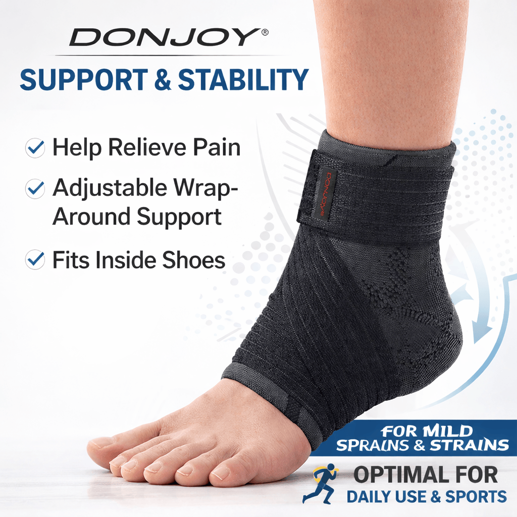 Donjoy Ankle Brace Donjoy StrapiLax Elastic Ankle Brace Features