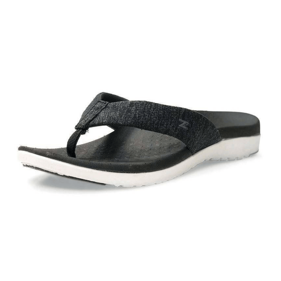 Footlogics Footwear FL Thongs Zullaz Women's Orthotic Thongs - Black