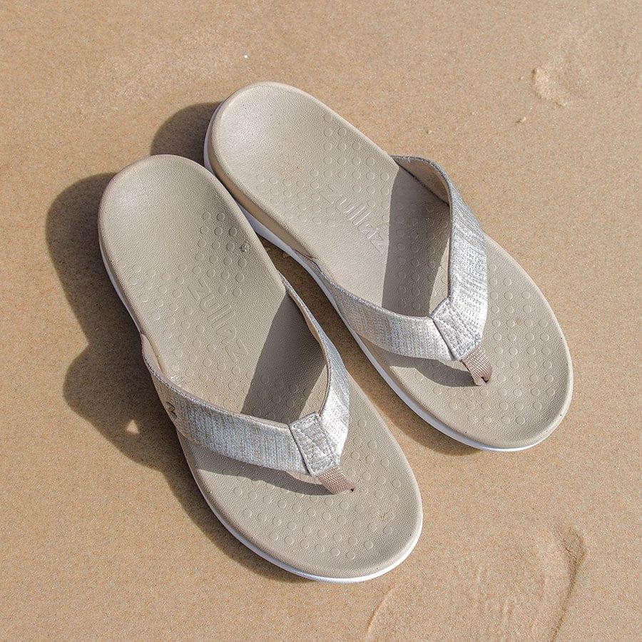 Footlogics Footwear FL Thongs Zullaz Women's Orthotic Thong - Taupe