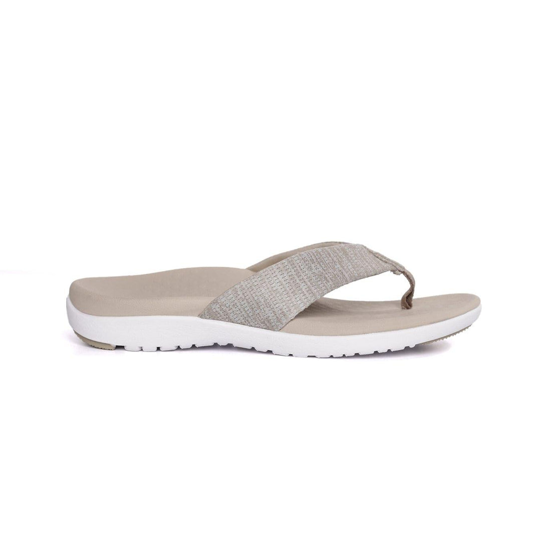 Footlogics Footwear FL Thongs Zullaz Women's Orthotic Thong - Taupe