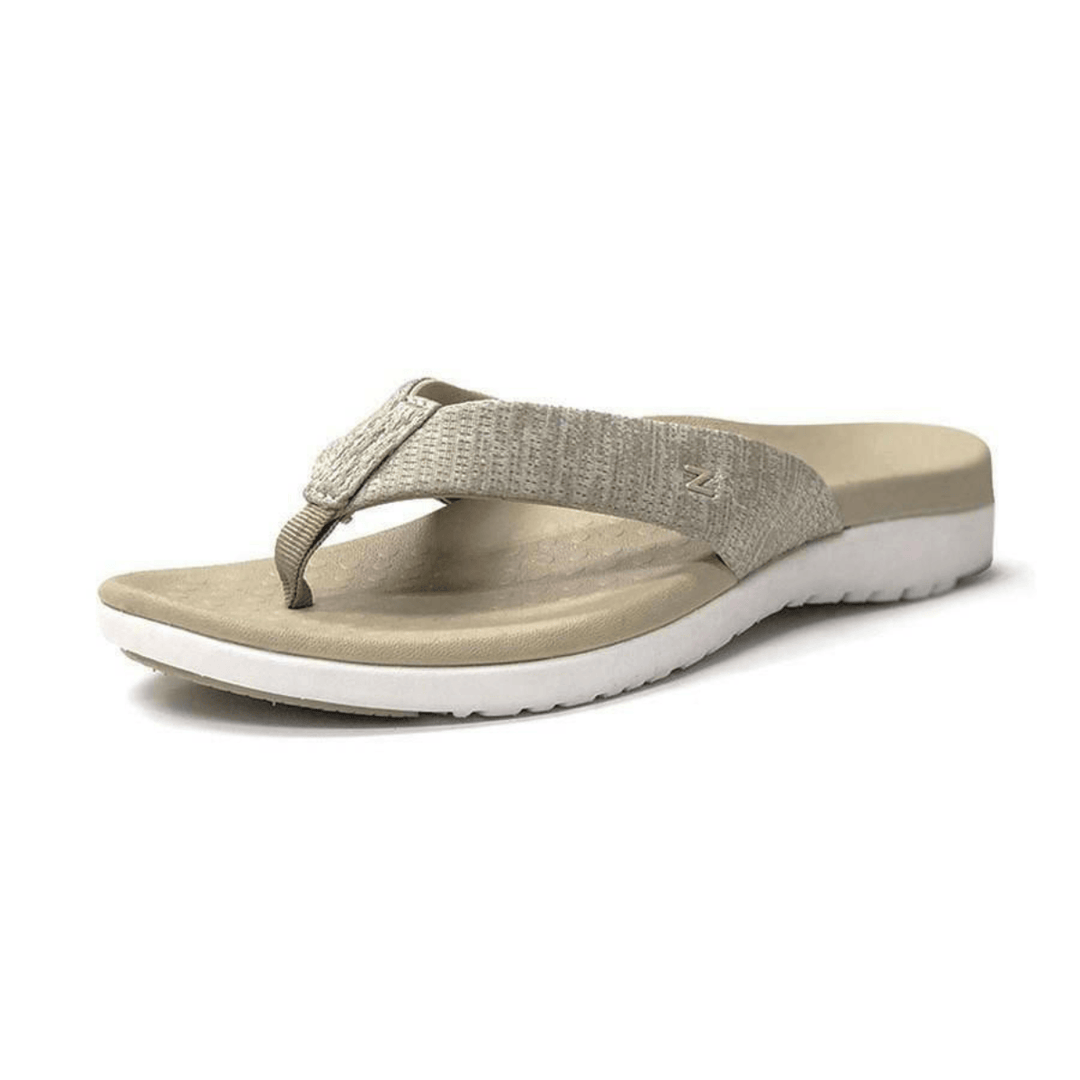 Footlogics Footwear FL Thongs Zullaz Women's Orthotic Thong - Taupe