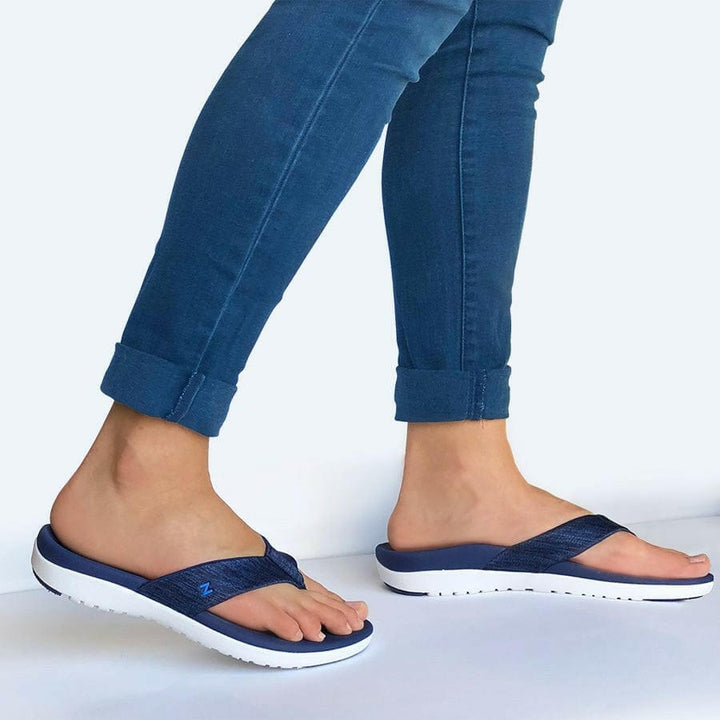 Footlogics Zullaz Women's Orthotic Thong - Navy