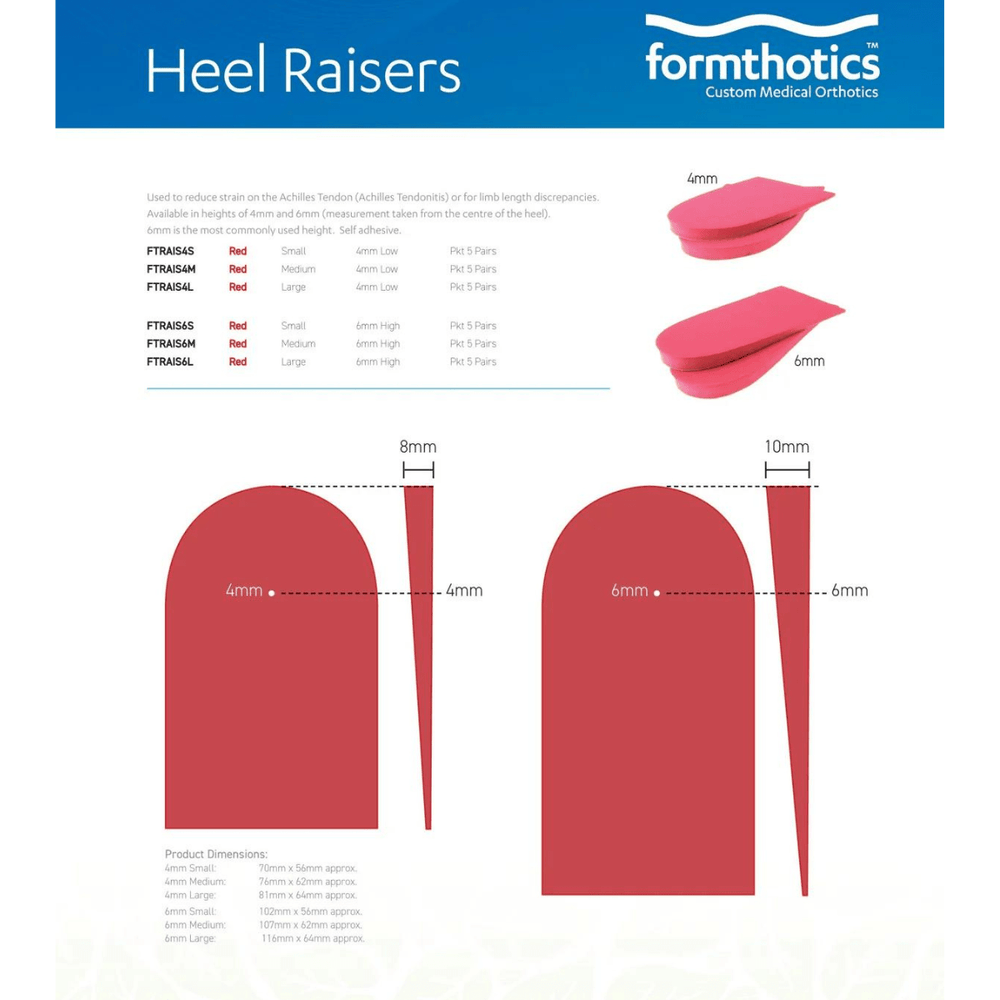 Formthotic Heel Lifts Formthotic Heel Raises 5 x Pairs