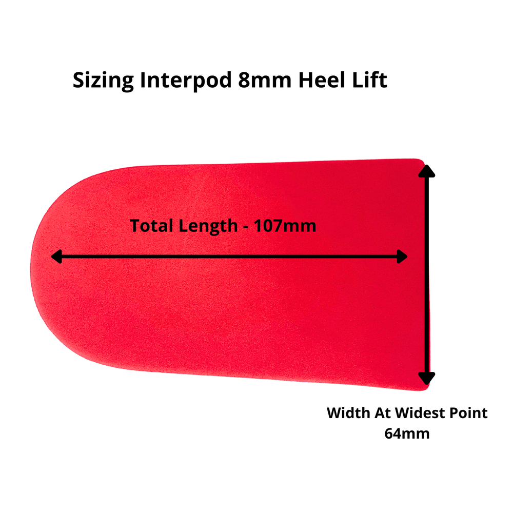 Interpod Heel Lifts 6mm Heel Lifts Interpod Heel Lifts - 6mm x 1 Pair