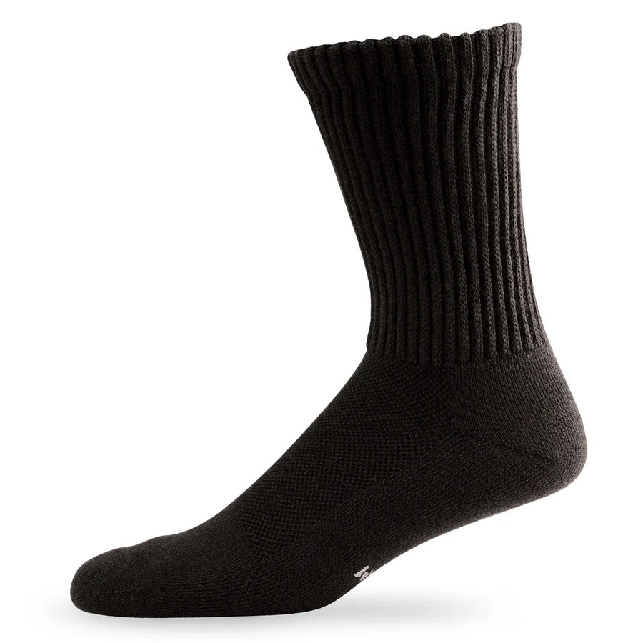 Lightfeet Socks LF Lightfeet Diabetic Crew Socks - Black