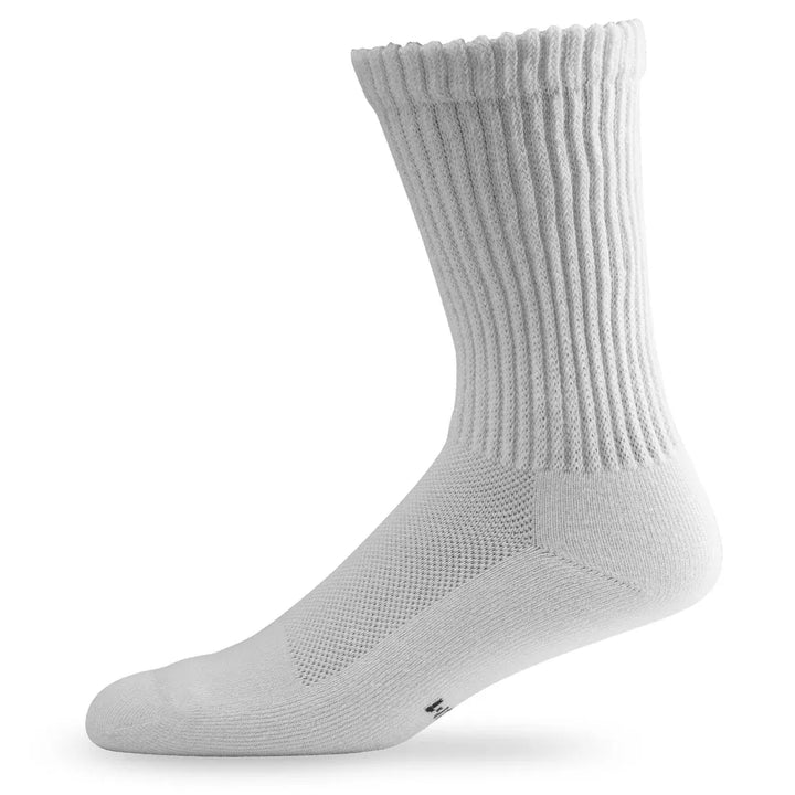 Lightfeet Socks LF Lightfeet Diabetic Crew Socks White
