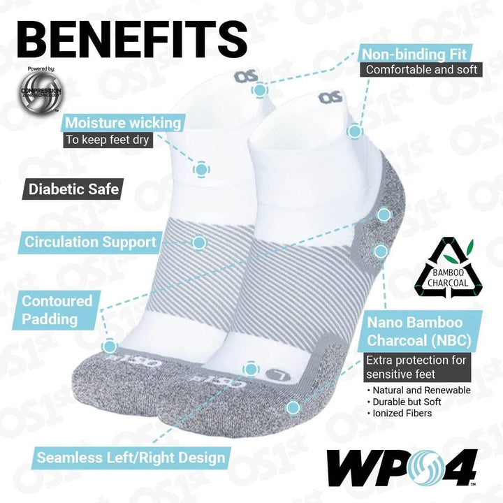 OS1st Orthosleeve Socks OS1st WP4 No Show Wellness Performance Socks