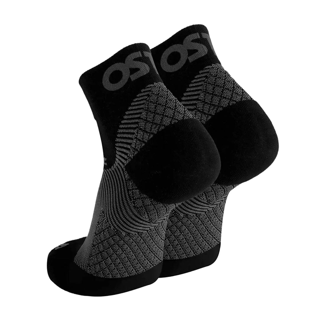 OS1st Orthosleeve Socks Small (US M 3-5.5 W 4-6.5) / Black OS1st FS4 Plantar Fasciitis Socks - Quarter Crew