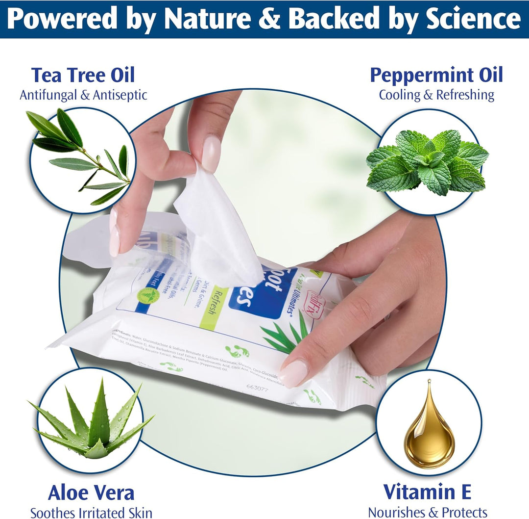 Pedifix Foot Cream Tea Tree Ultimates Alcohol Free Foot Wipes
