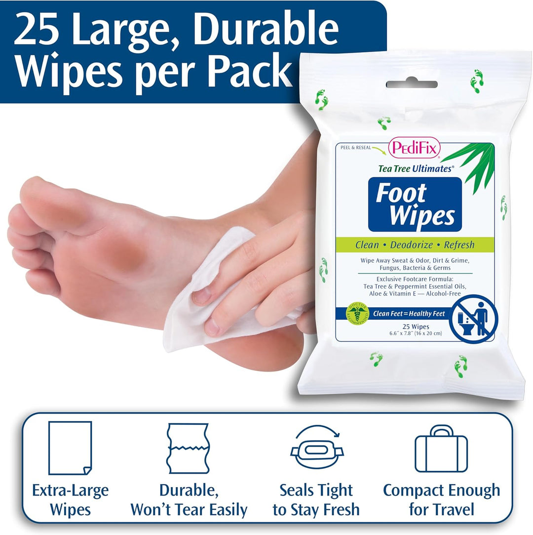 Pedifix Foot Cream Tea Tree Ultimates Alcohol Free Foot Wipes