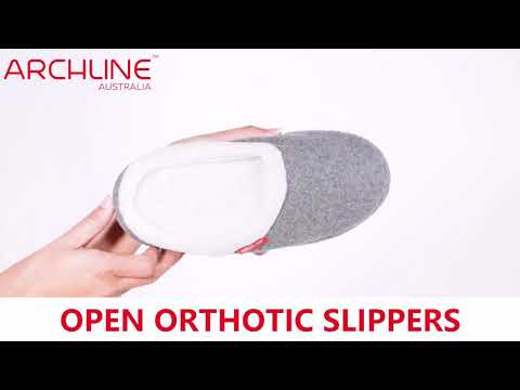 Archline Orthotic Slippers - Grey Marle