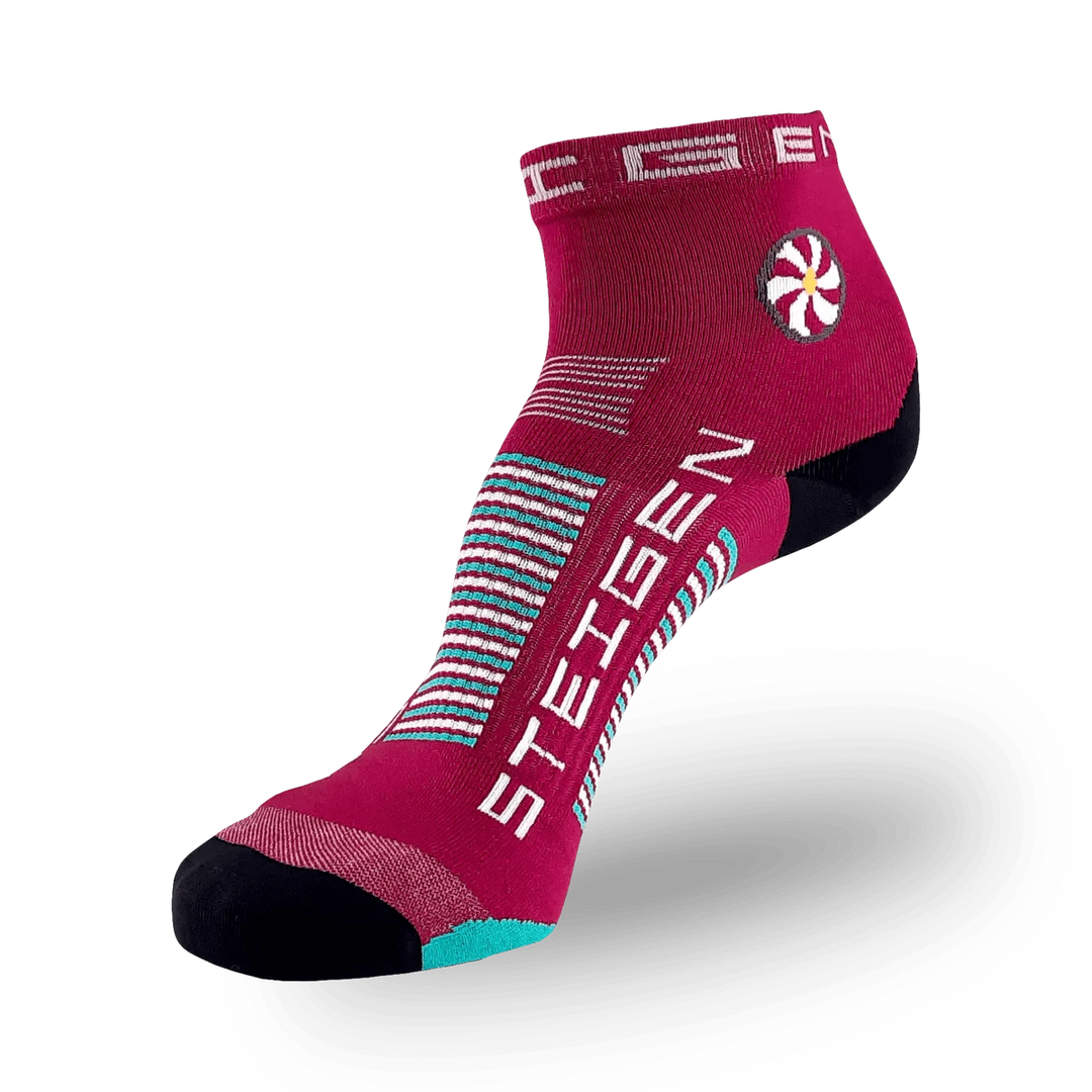 Steigen Socks Steigen Burgundy STEIGEN Running Socks Quarter Length