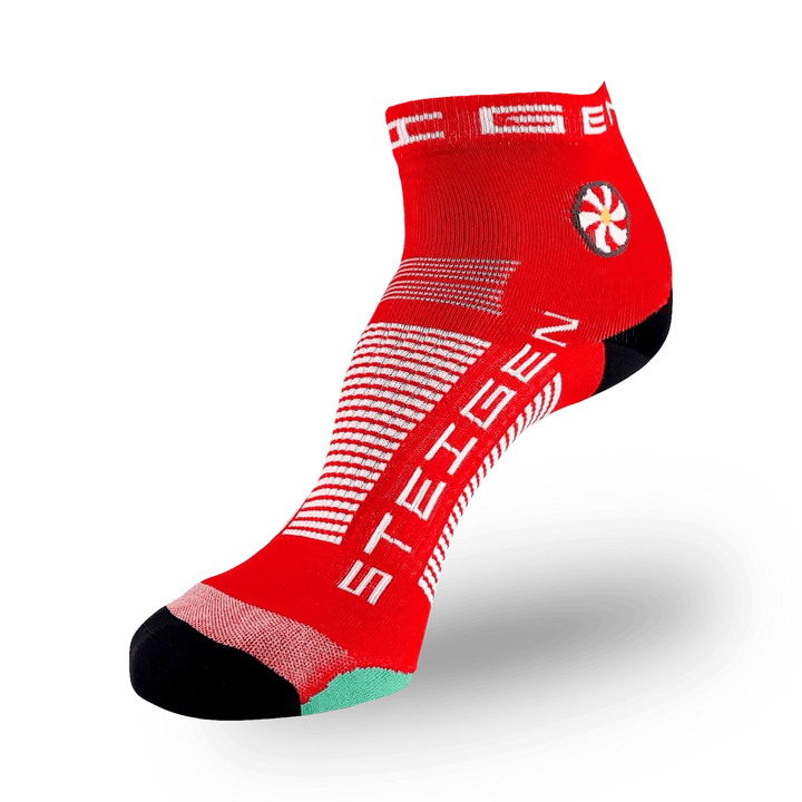 Steigen Socks Steigen Cherry Red STEIGEN Running Socks Quarter Length