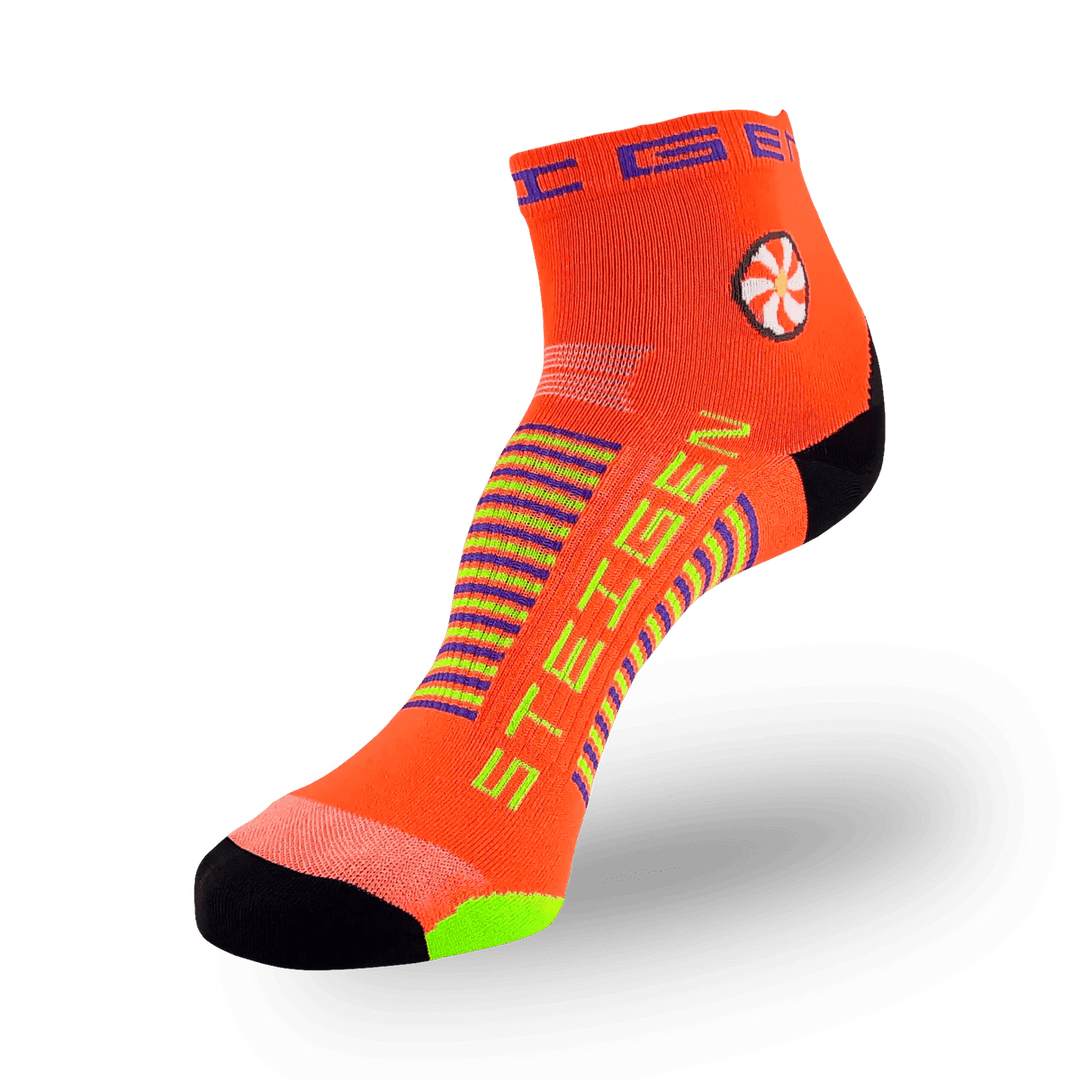 Steigen Socks STEIGEN Running Socks Quarter Crew - Goldfish Orange