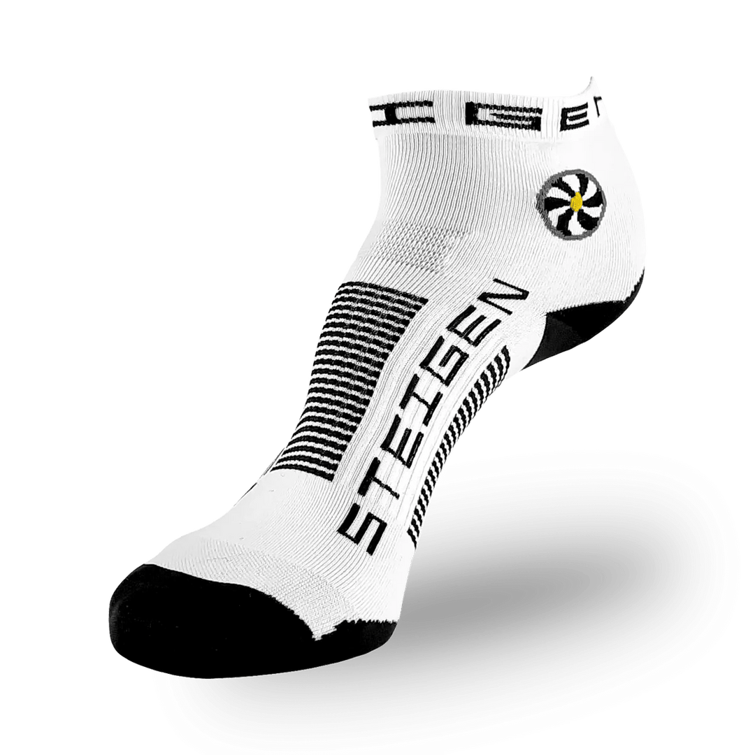 Steigen Socks STEIGEN Running Socks Quarter Length - White