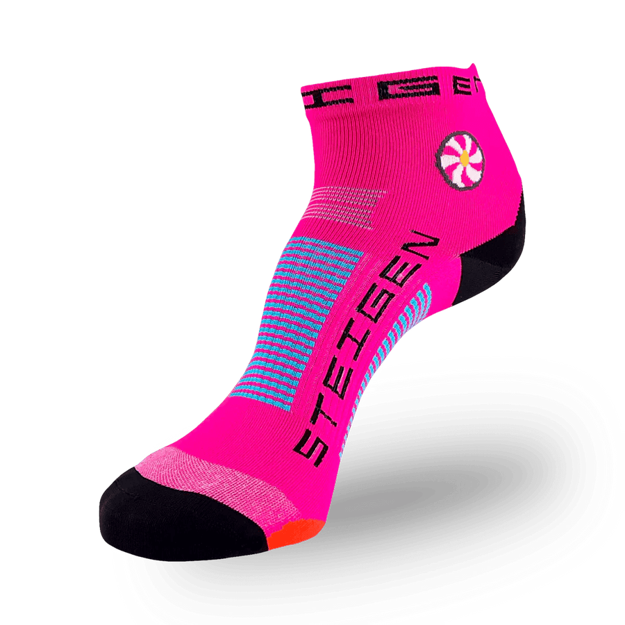 Steigen STEIGEN Running Socks Quarter Crew - Fluro Pink