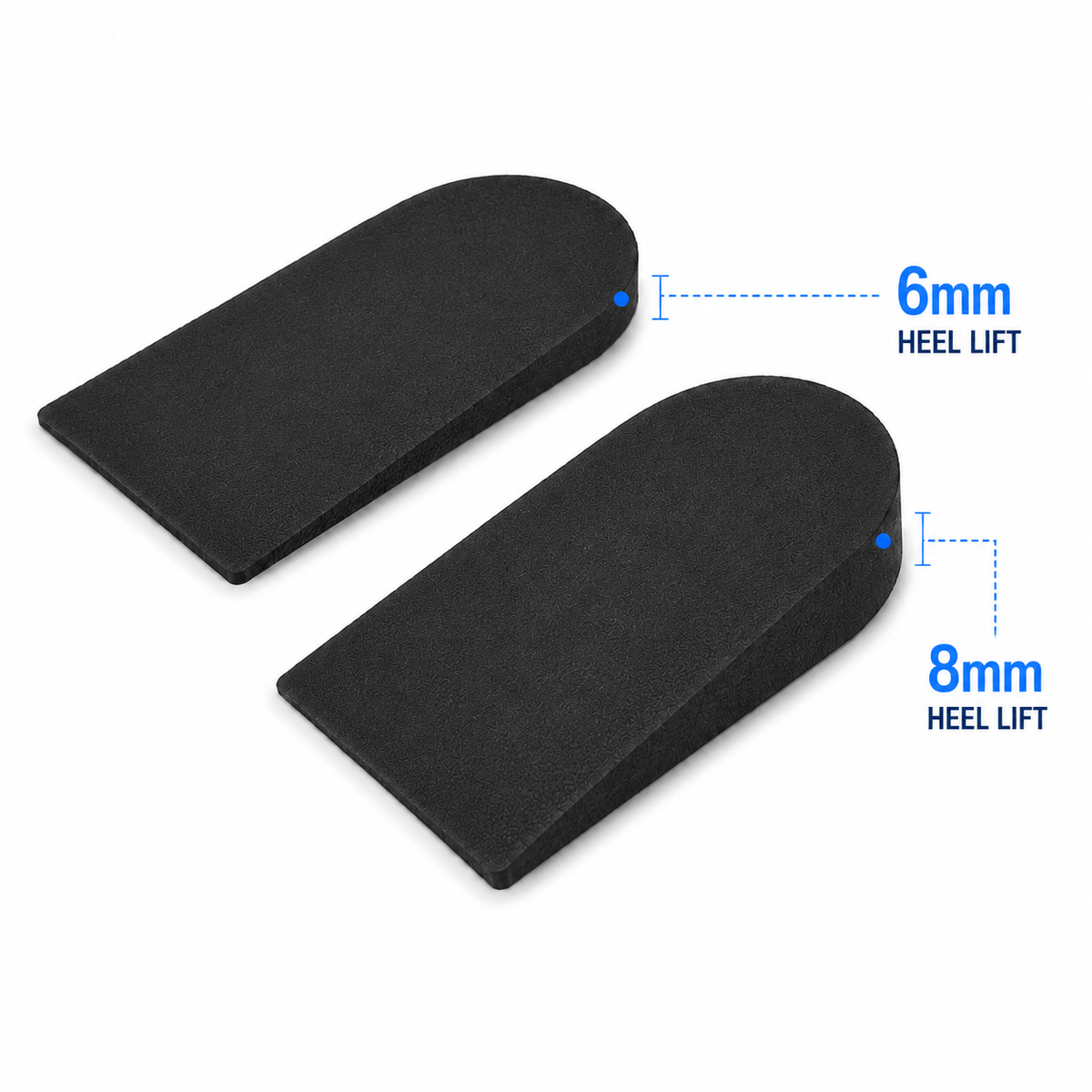 Trekker Foot Care > Heel Lifts > EVA Heel Lifts Heel Lift Multi Pack - 6mm & 8mm Black
