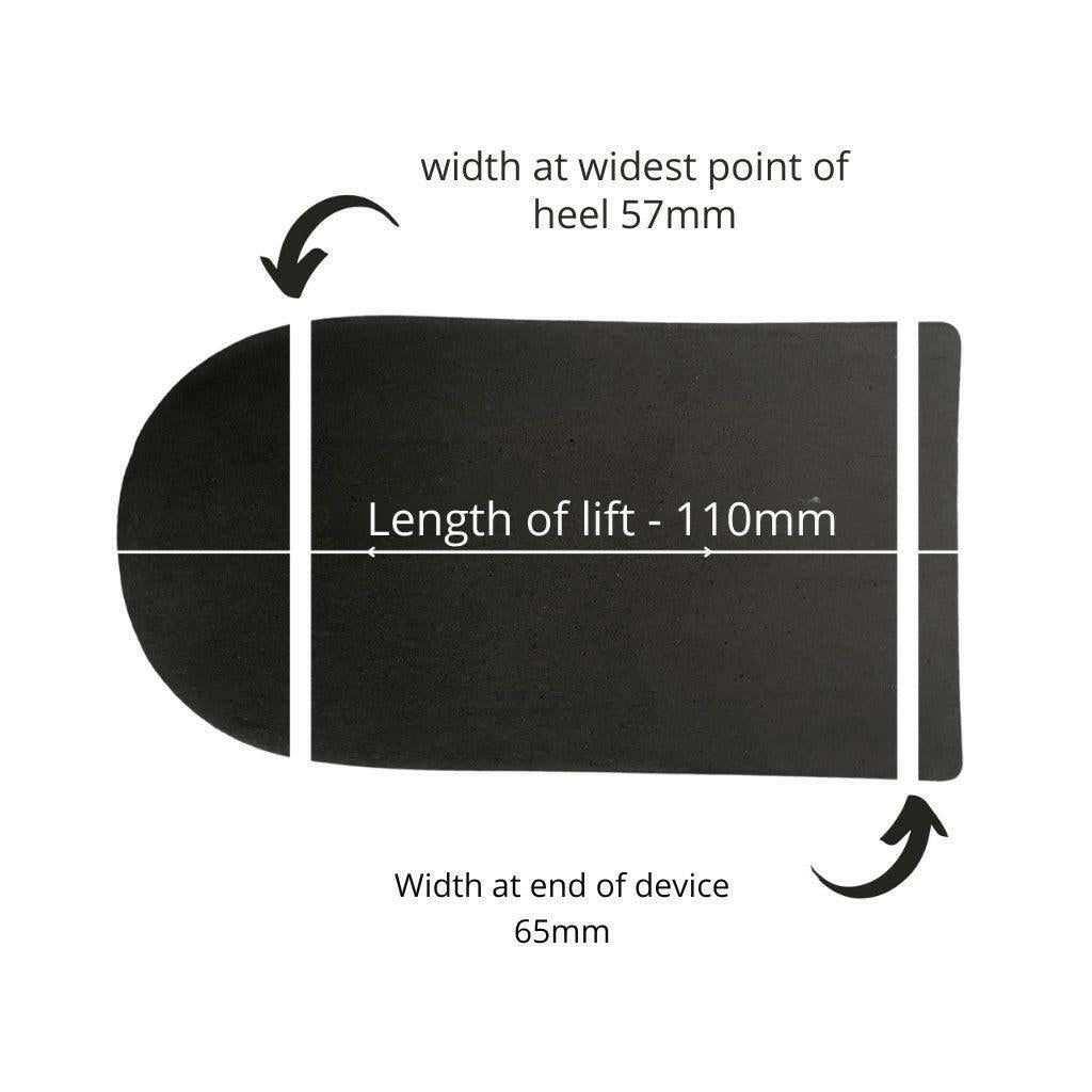 Trekker Heel Raises Heel Lift 8mm x 1 Pair - Black