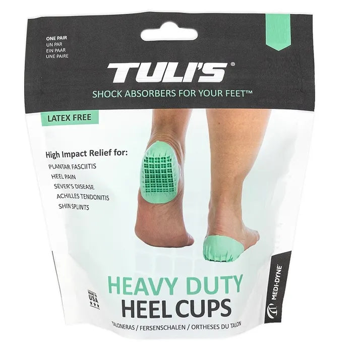 Tulis Heel Cups - Green Heavy Duty - The Foot Care Shop