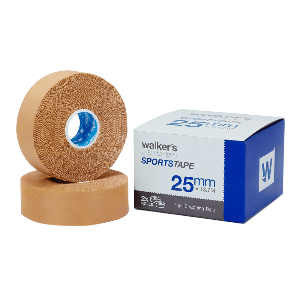 Walkers Strapping Tape 25mm x  13.7m (2pk) Walker's Premium Rigid Sports Tape