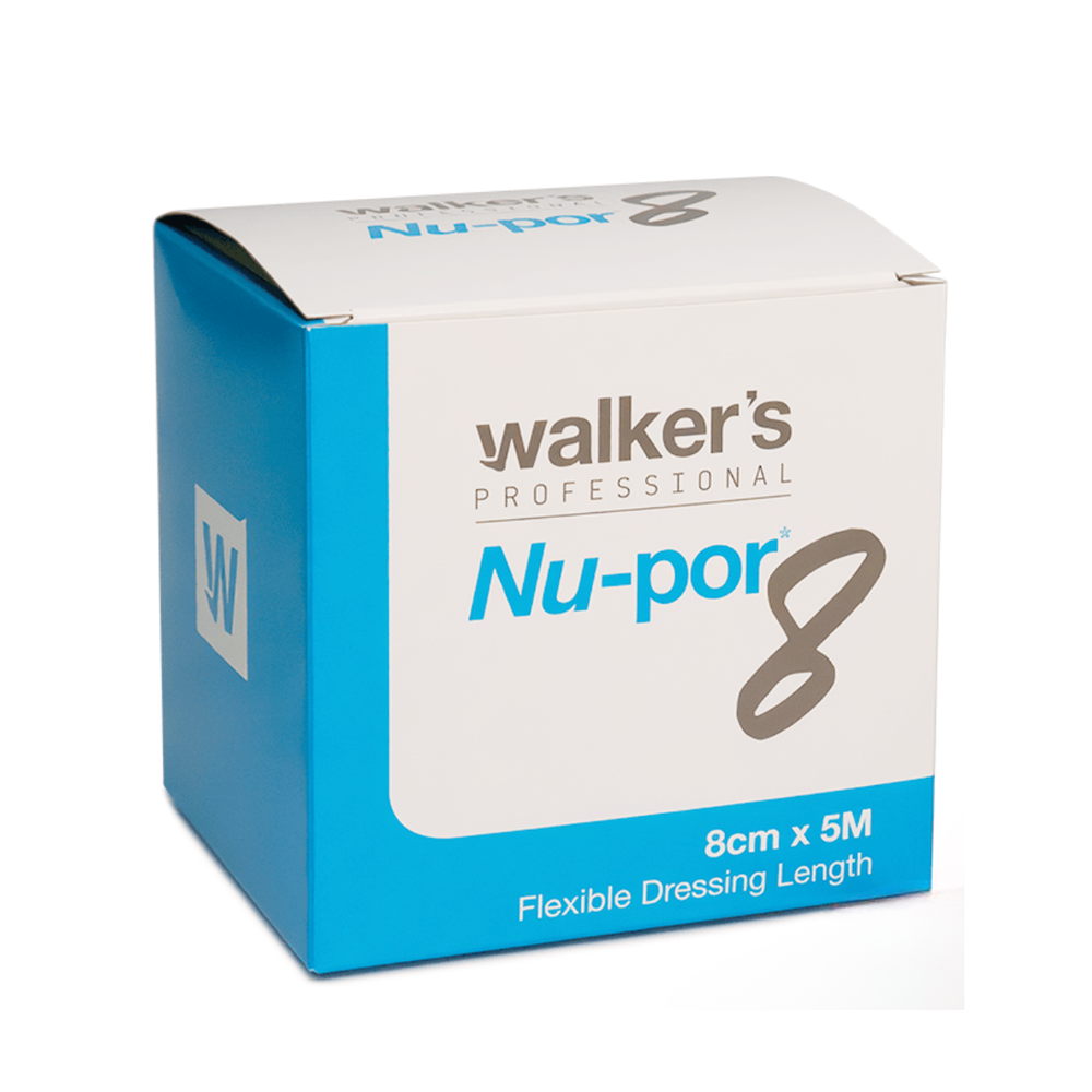 Walkers Wound Care > Adhesive Dressings Walker's Nu-Por 8 Flexible Dressing 8cm x 5m Roll