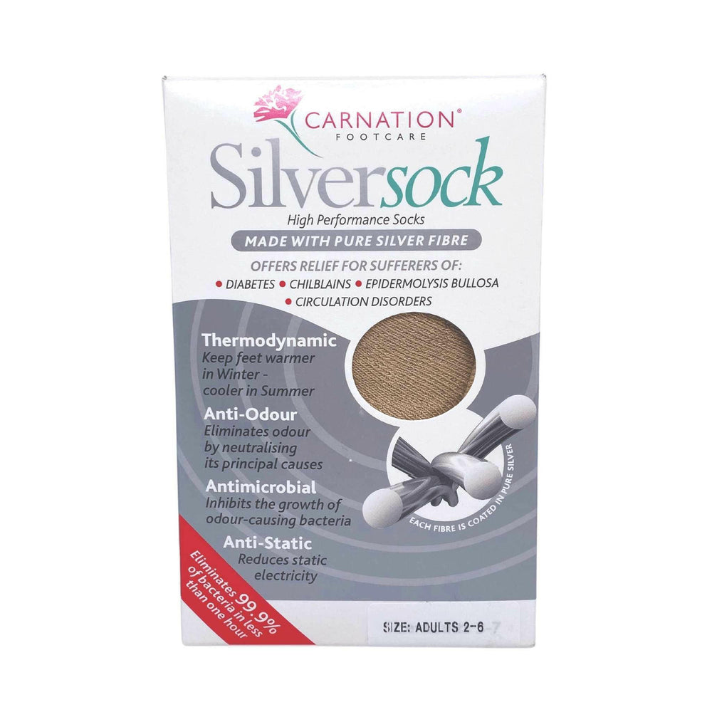 Carnation Silver Socks Anklet - Premium Silver Socks from Carnation - Just $22.95! Shop now at The Foot Care Shop