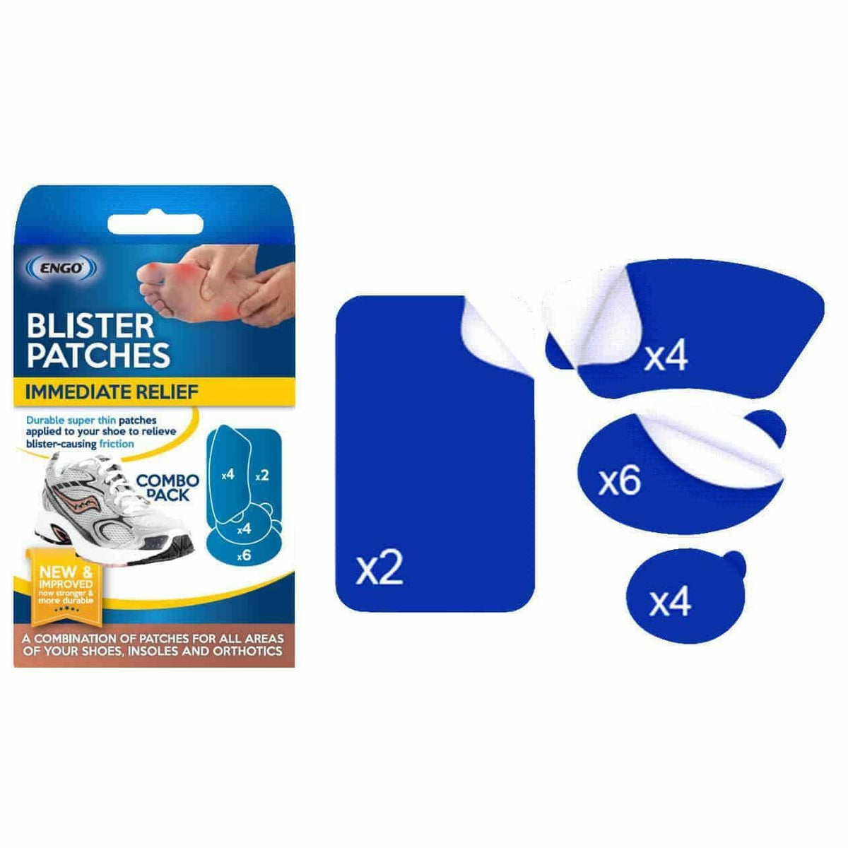Engo Foot Care Engo Blister Prevention Patches COMBO PACK Pkt 16