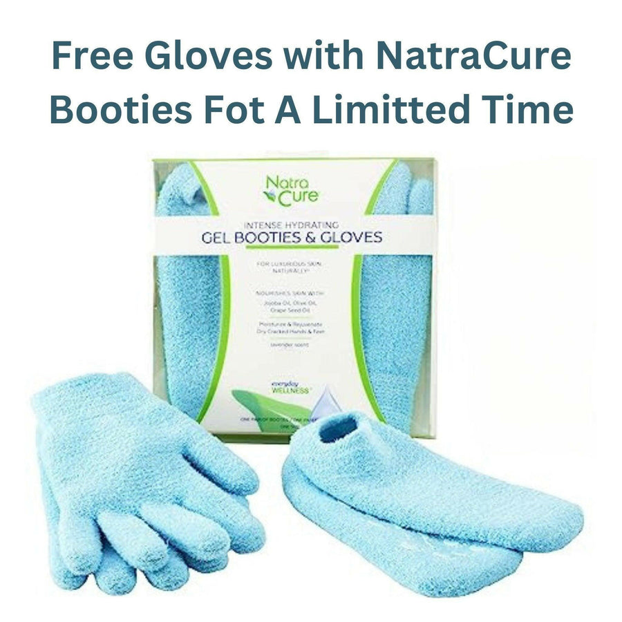 NatraCure Intense Moisturising Gel Lined Booties - Premium Socks from NatraCure - Shop now at The Foot Care Shop