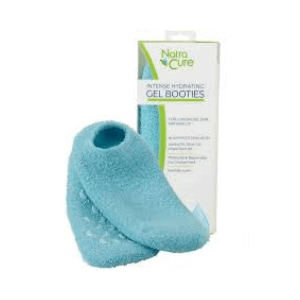 NatraCure Intense Moisturising Gel Lined Booties - With Free Gloves - The Foot Care Shop