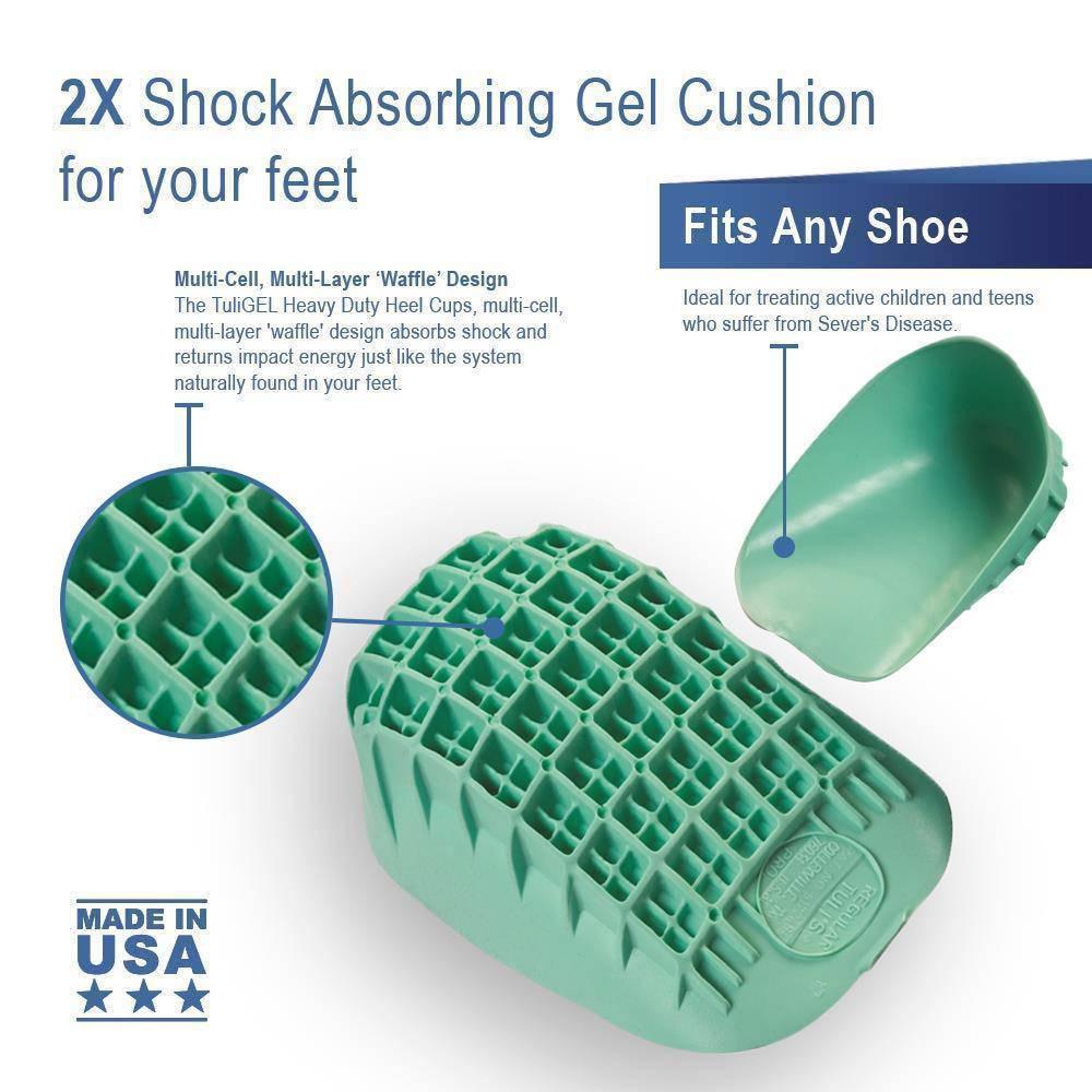 Tulis Heel Cups Heavy Duty Pair - Premium  from Tulis - Shop now at The Foot Care Shop